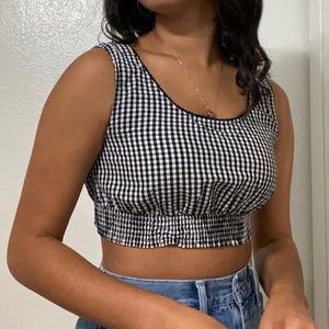 Gingham crop top